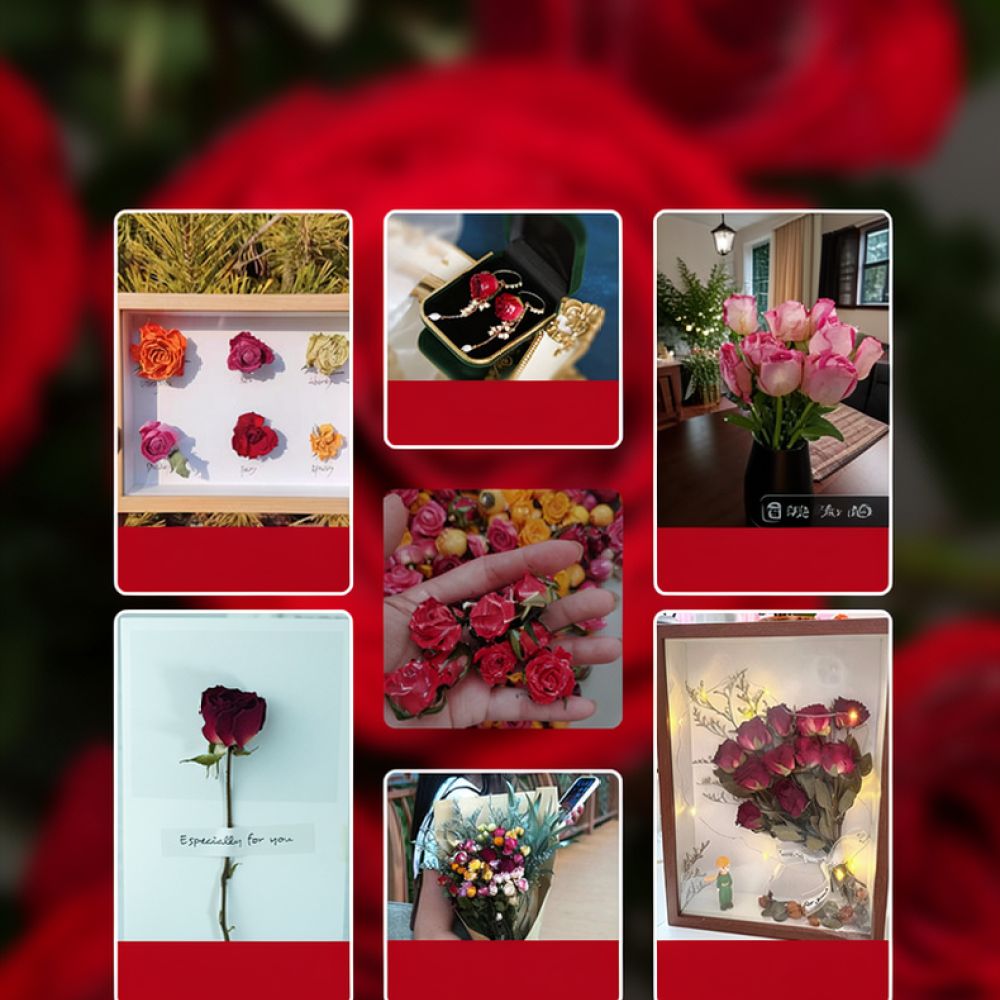 Resin Art Rose - Натуральный букет из сухих роз, искусственные