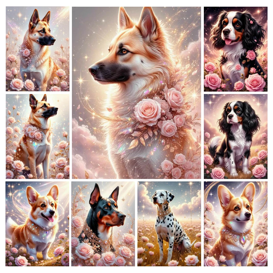 Милый пес и цветок, алмазная м – обзор и цена Resin Art Rose